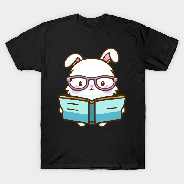 Bookworm bunny T-Shirt by FromBerlinGift